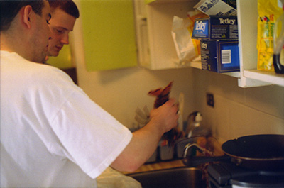 Kirk & Dan Preparing Lobster › May 1999  