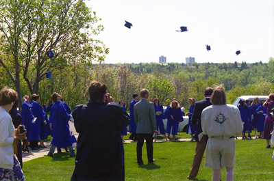 High School Graduation Cap Toss, Edmonton › May 1990.