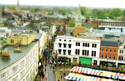Downtown Cambridge, England.