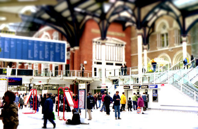 London Train Station, England.