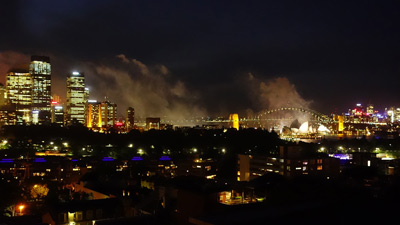 Macleay Roof Smoky Night, Sydney › January 2016.