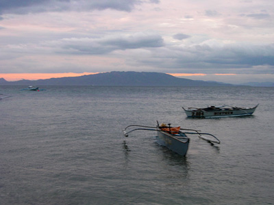 Banca Boats at Dusk, Sabang ›
  February 2004.