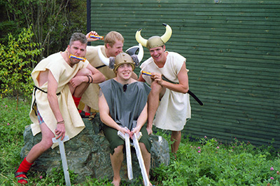 Greg, Ryan, Adam, Maurice at Viking Shoot › Sep 2000 