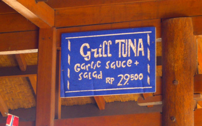 Restaurant Sign, Kuta Beach ›
  May 2004.