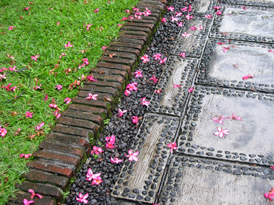 Flowered Sidewalk, Intan Bali,
  Kuta › May 2004.
