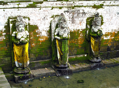 Fountains at Goa Gajah, near
  Ubud › February 2011.
