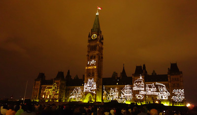 Parliament Light Show, Ottawa › July 2014.