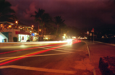 Street at Night Blur,
  Kailua-Kona › February 1992.