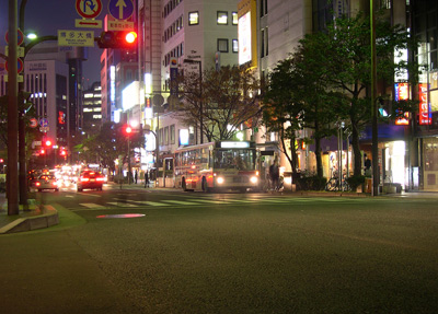 Night Time near Tenjin, Fukuoka
  › November 2003.