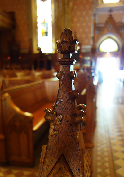 St. Patrick Pew Carving › July 2014.