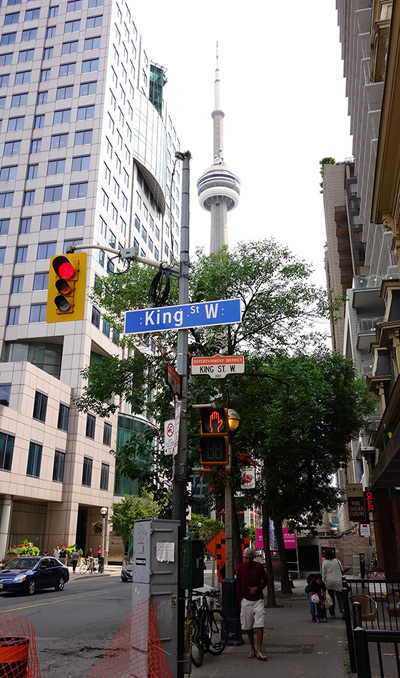 CN Tower from King Street, Toronto › July
  2014.