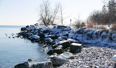 Humber Lookout Point Snowy Shore, Toronto › January 2020.