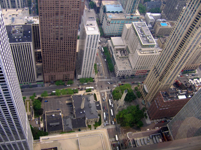 View down from Hancock Building
  96th Floor › May 2007.