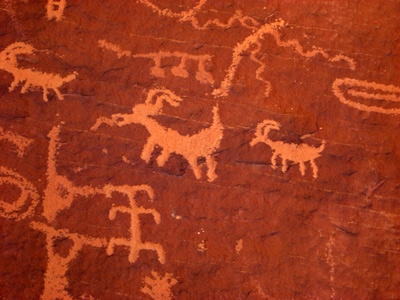 Atlatl Rock Petroglyph Detail,
  Valley of Fire › May 2008.